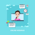 Online webinar concept banner Royalty Free Stock Photo